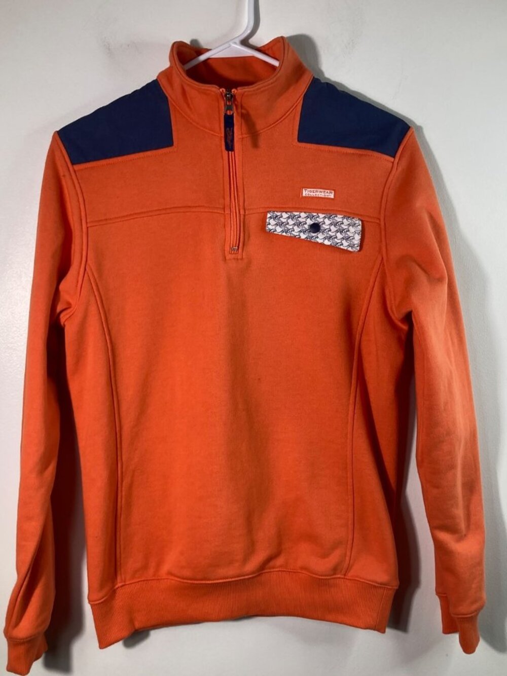 Mens Auburn Tigerwear Collection 1/4 Zip Pullover Sweatshirt XS Flaw